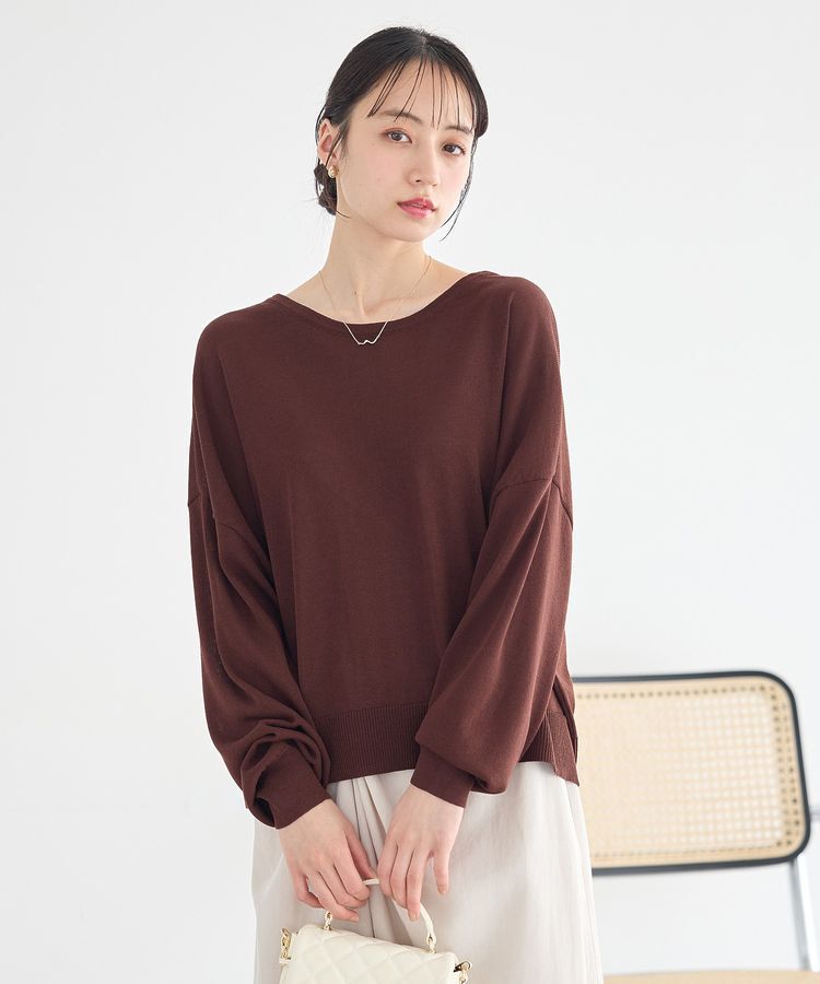 earth music&ecology「レーストリムシアーニットカーディガン」|カーディガン|