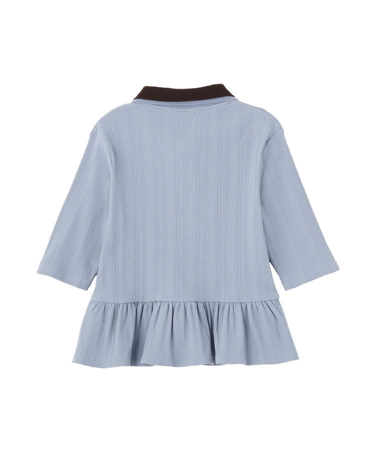 earth music&ecology「ダブル衿ペプラムプルオーバー」|Tシャツ・カットソー|