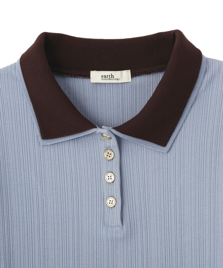 earth music&ecology「ダブル衿ペプラムプルオーバー」|Tシャツ・カットソー|