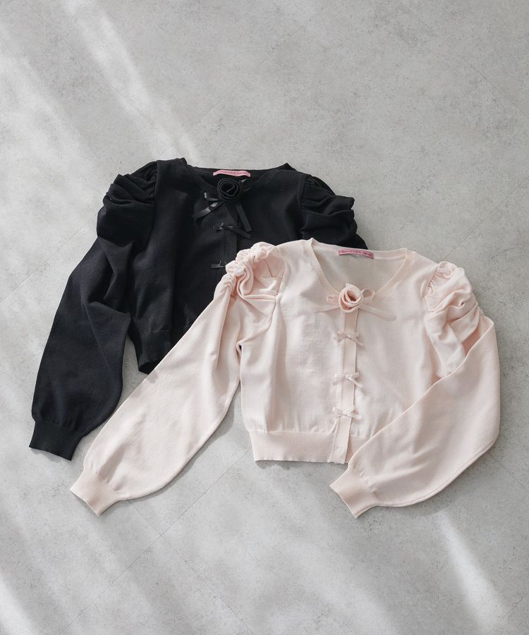 Maison de FLEUR Petite Robe「ローズニットカーディガン」|カーディガン|