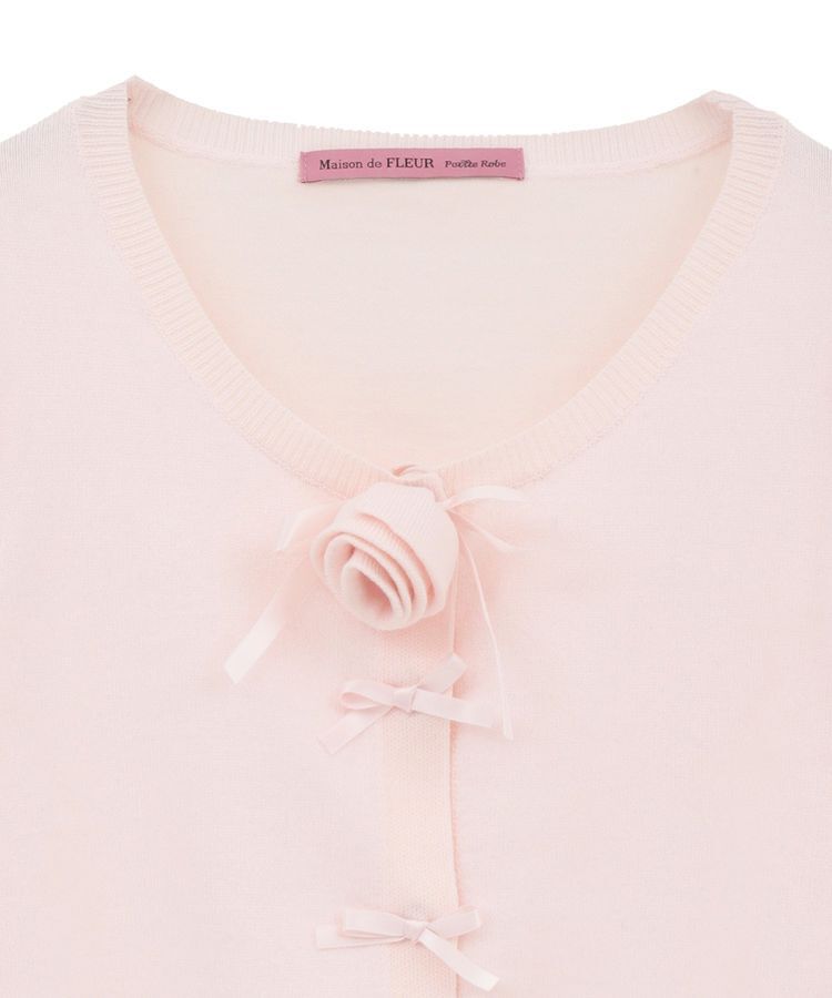 Maison de FLEUR Petite Robe「ローズニットカーディガン」|カーディガン|