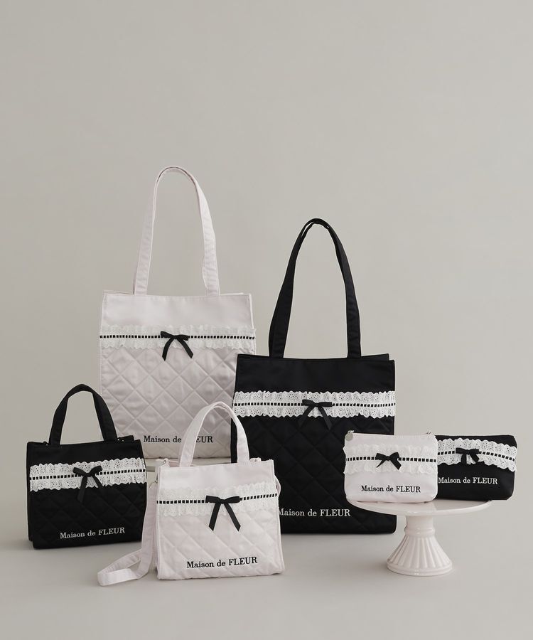 Maison de FLEUR「コットンフリルポーチ」|ポーチ|