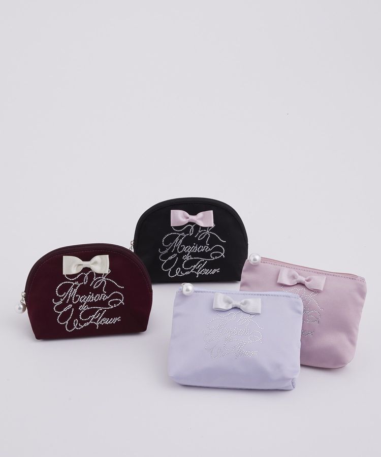 Maison de FLEUR「シャイニーリボンラウンドポーチ」|ポーチ|