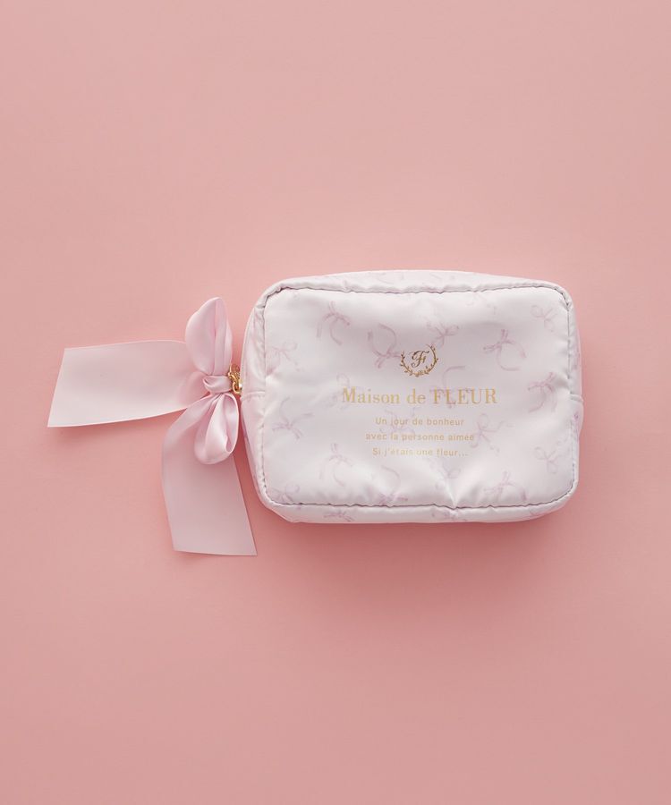 Maison de FLEUR「ブランドロゴマルチケース」|ポーチ|ピンク