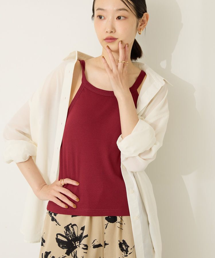 AMERICAN HOLIC「【カップ付き】アメスリタンクトップ」|インナー|ワイン