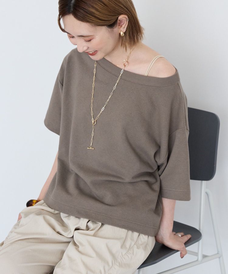 AMERICAN HOLIC「2WAYオフショルスウェット半袖プルオーバー」|スウェット・ジャージ|