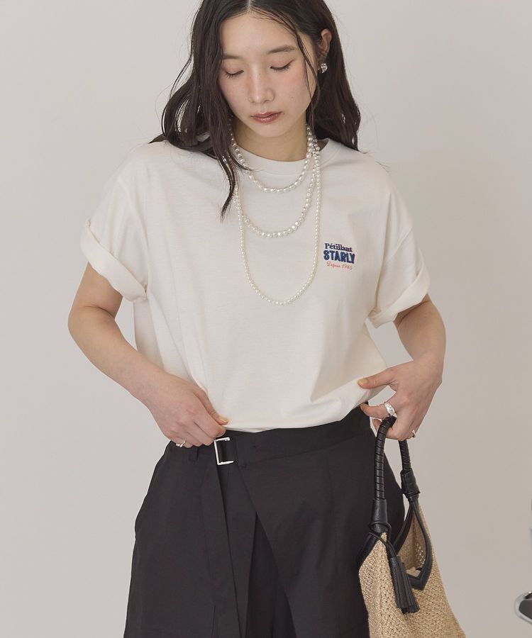 AMERICAN HOLIC「STARLY 刺繍ロゴTシャツ」|Tシャツ・カットソー|Off White