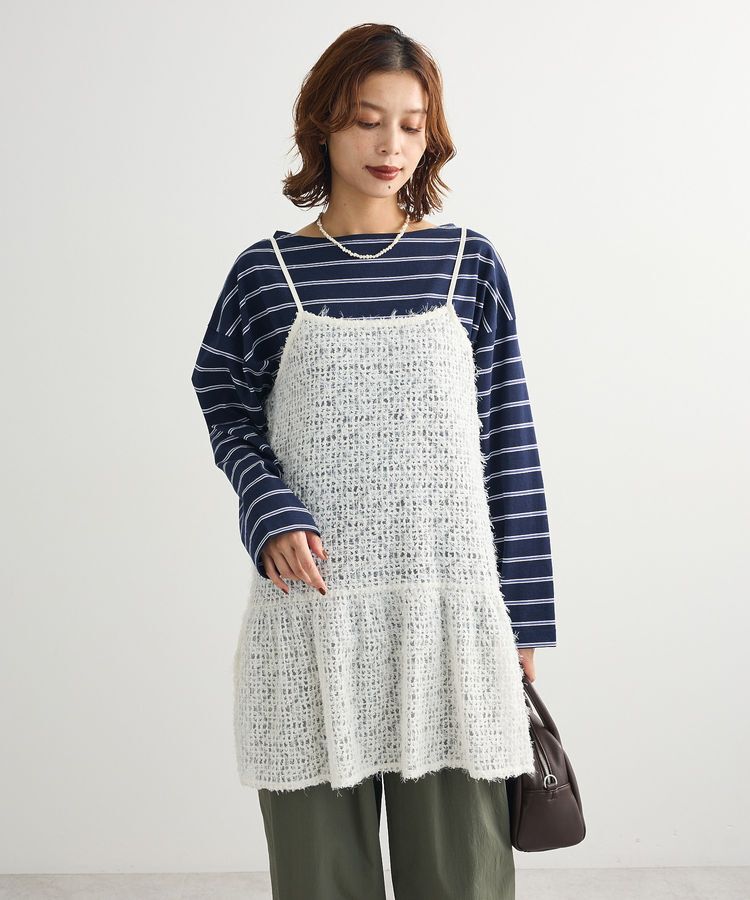 Green Parks「レースキャミチュニック」|キャミソール|White