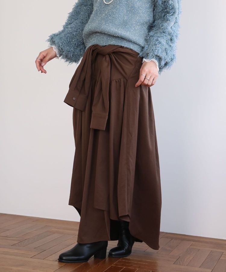Green Parks「・ELENCARE DUE 袖付デザインスカート」|フレア|