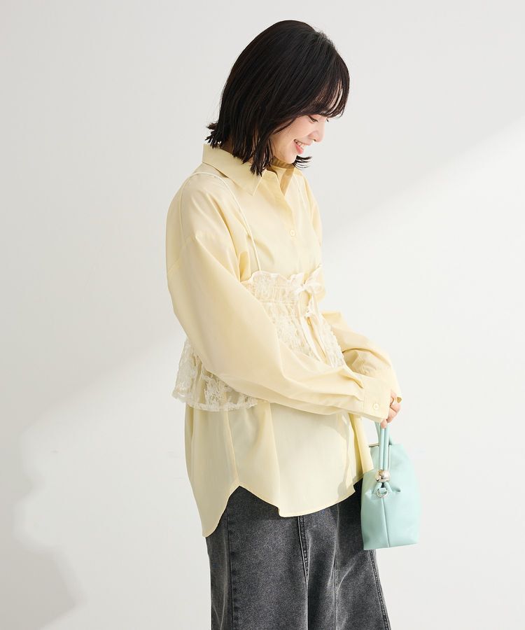 Green Parks「SET2点シャツ+レースビスチェ」|シャツ・ブラウス|