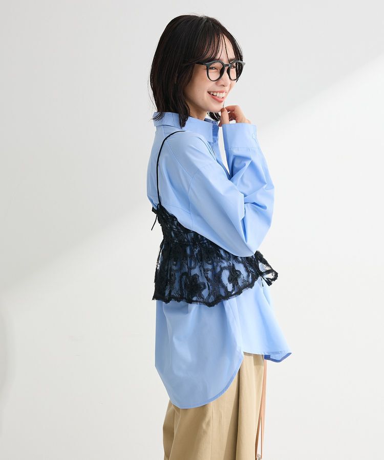 Green Parks「SET2点シャツ+レースビスチェ」|シャツ・ブラウス|