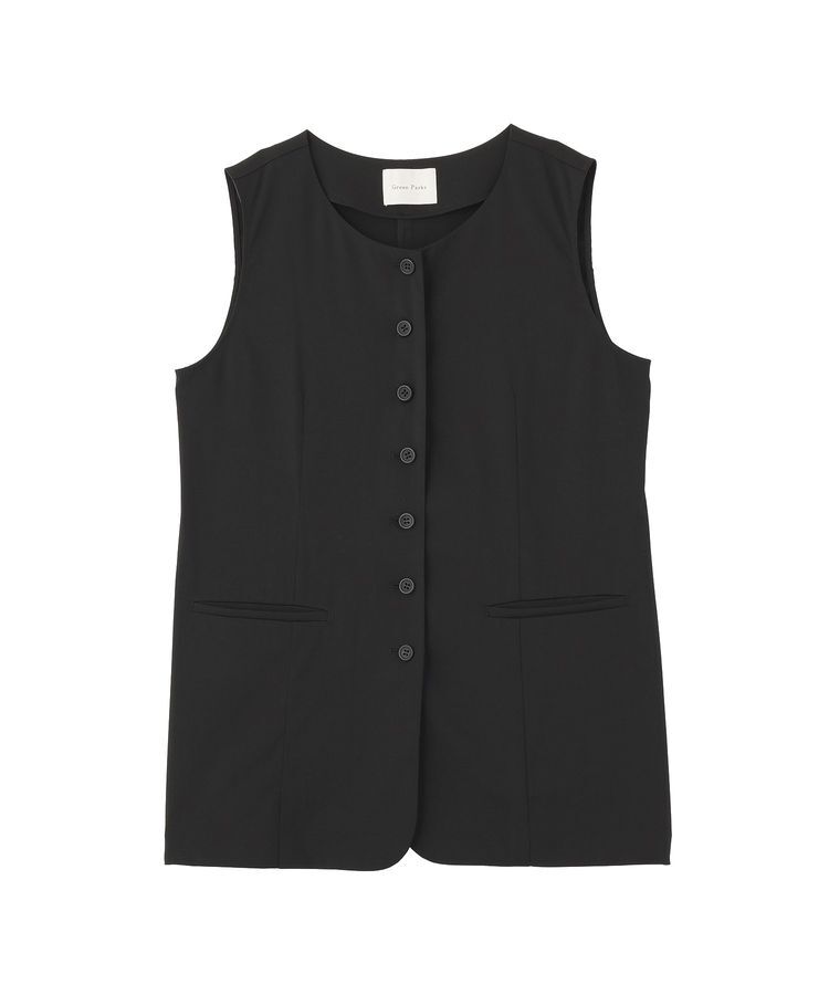 Green Parks「クルーネック多釦ジレ」|その他|
