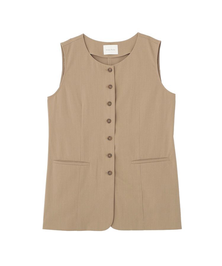 Green Parks「クルーネック多釦ジレ」|その他|