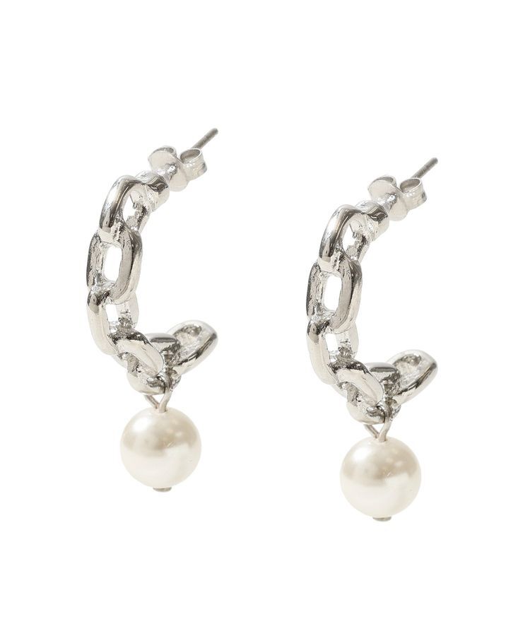 Green Parks「チェーン&times;パールピアス」|ピアス|