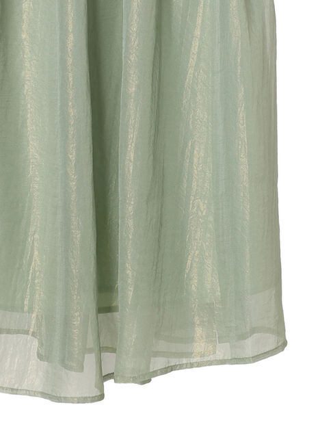 YECCA VECCA「箔プリントシアーギャザースカート」|スカート|