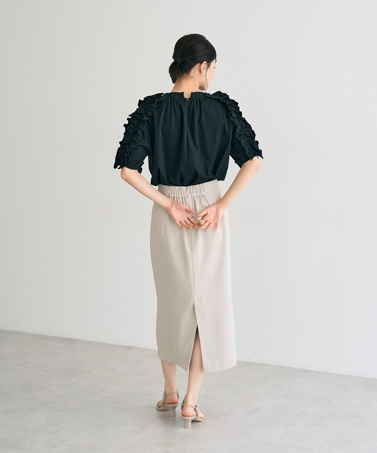 YECCA VECCA「【UVカット】フリルスリーブカットソー」|Tシャツ・カットソー|