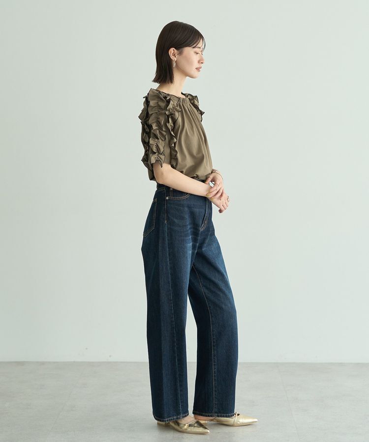 YECCA VECCA「【UVカット】フリルスリーブカットソー」|Tシャツ・カットソー|