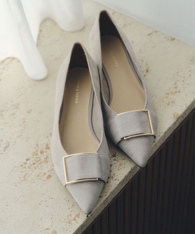 YECCA VECCA「バックルローヒールパンプス」|パンプス|Beige