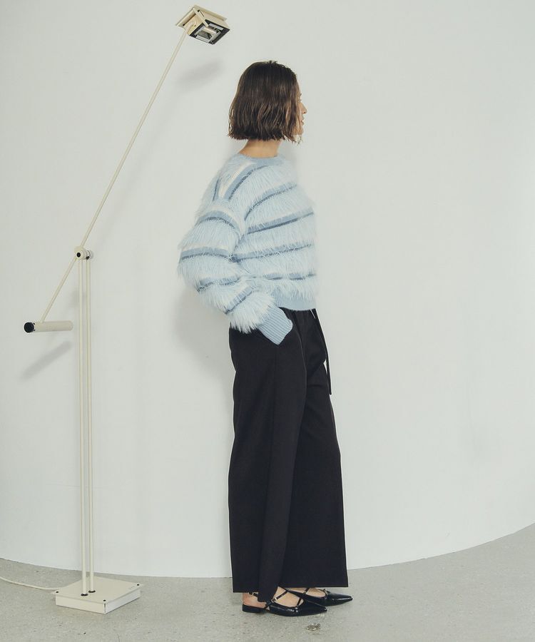 YECCA VECCA「フェザーマルチボーダーニット」|ニット・セーター|