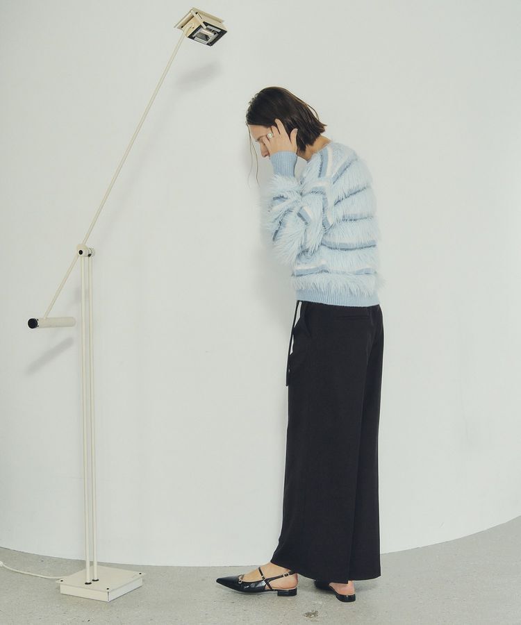 YECCA VECCA「フェザーマルチボーダーニット」|ニット・セーター|