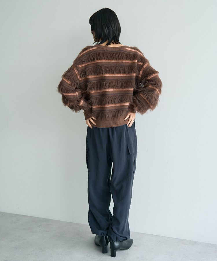 YECCA VECCA「フェザーマルチボーダーニット」|ニット・セーター|