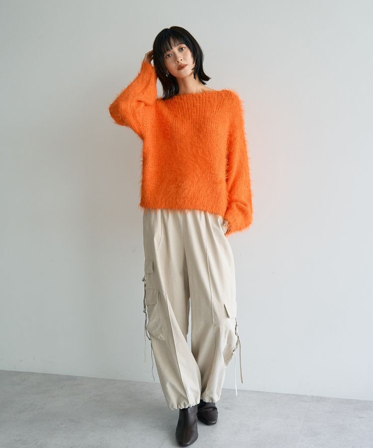 Editt by YECCA VECCA「フェザーMIXロービングニット」|ニット・セーター|