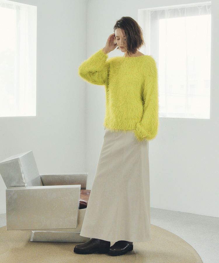 Editt by YECCA VECCA「フェザーMIXロービングニット」|ニット・セーター|