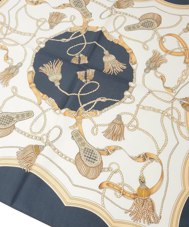 YECCA VECCA「タッセル柄スカーフ」|バンダナ・スカーフ|