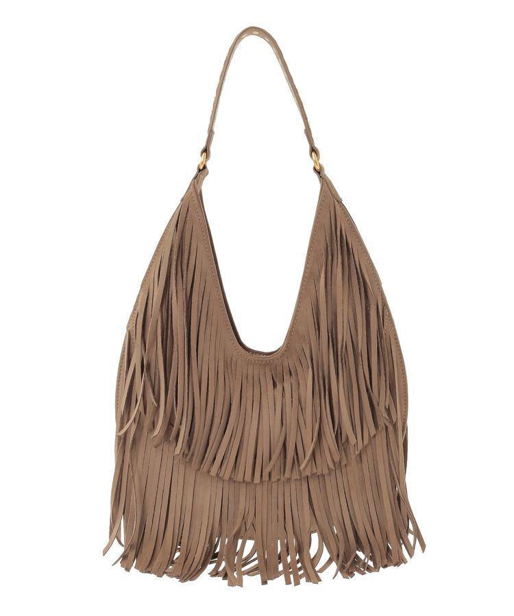 YECCA VECCA「【cache cache】スエードフリンジセミショルダー」|ショルダー・メッセンジャー|