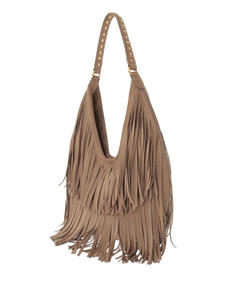 YECCA VECCA「【cache cache】スエードフリンジセミショルダー」|ショルダー・メッセンジャー|