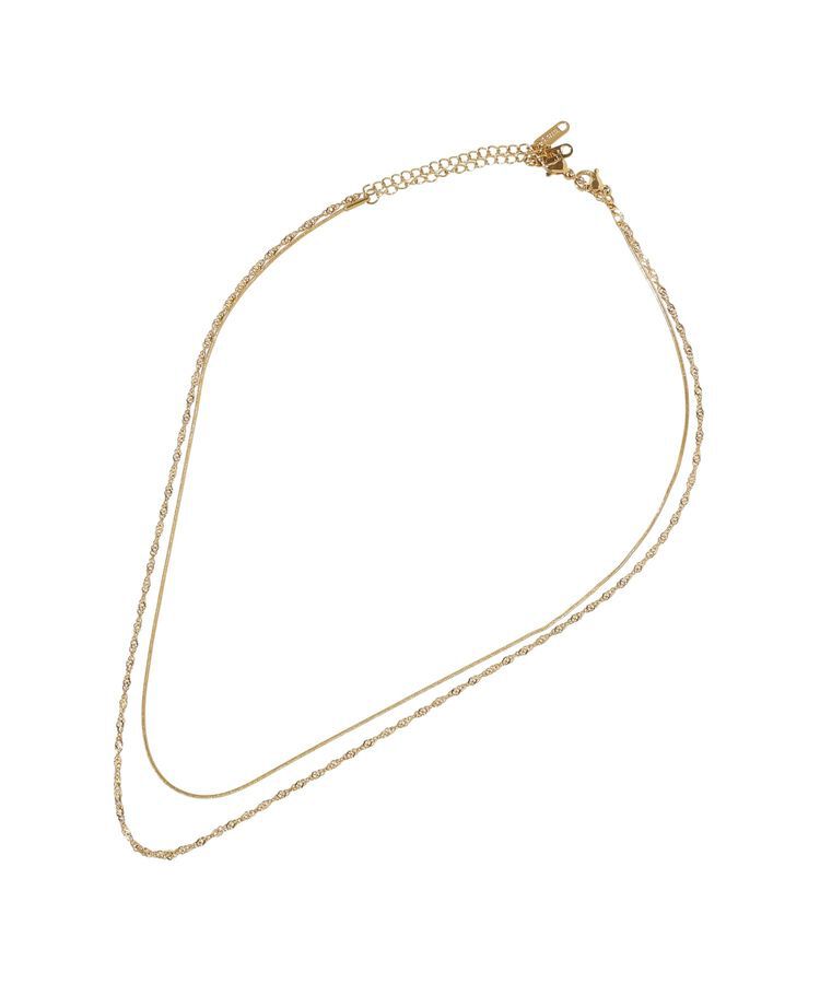 YECCA VECCA「【2本SET】ステンレス2連ネックレス」|ネックレス|