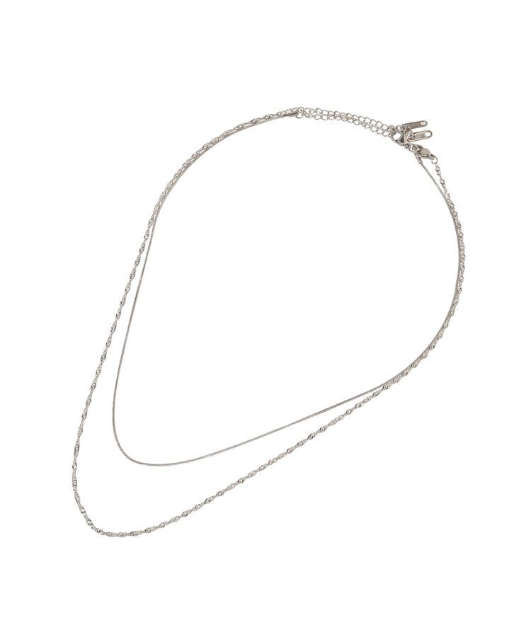 YECCA VECCA「【2本SET】ステンレス2連ネックレス」|ネックレス|