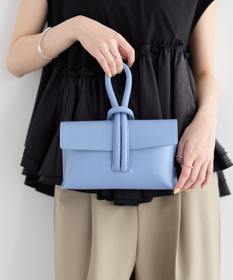 YECCA VECCA「【MILLELA FIRENZE】ループハンドルバッグ」|ハンドバッグ|Sax