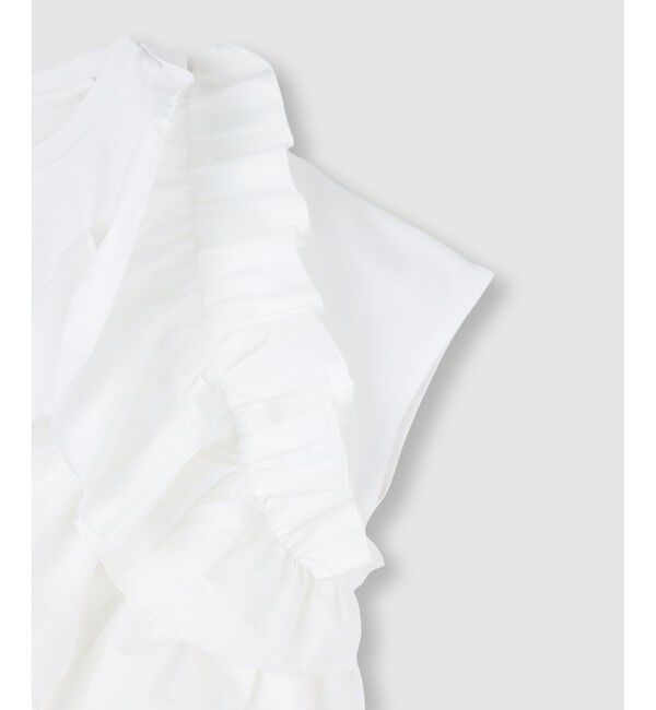 LOULOU WILLOUGHBY「【LOULOU WILLOUGHBY】ギャザーレイヤーTシャツ」|Tシャツ・カットソー|