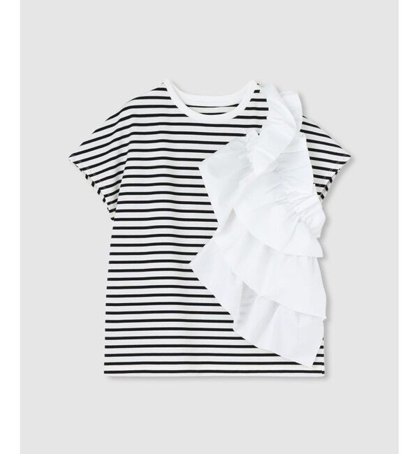 LOULOU WILLOUGHBY「【LOULOU WILLOUGHBY】ギャザーレイヤーTシャツ」|Tシャツ・カットソー|