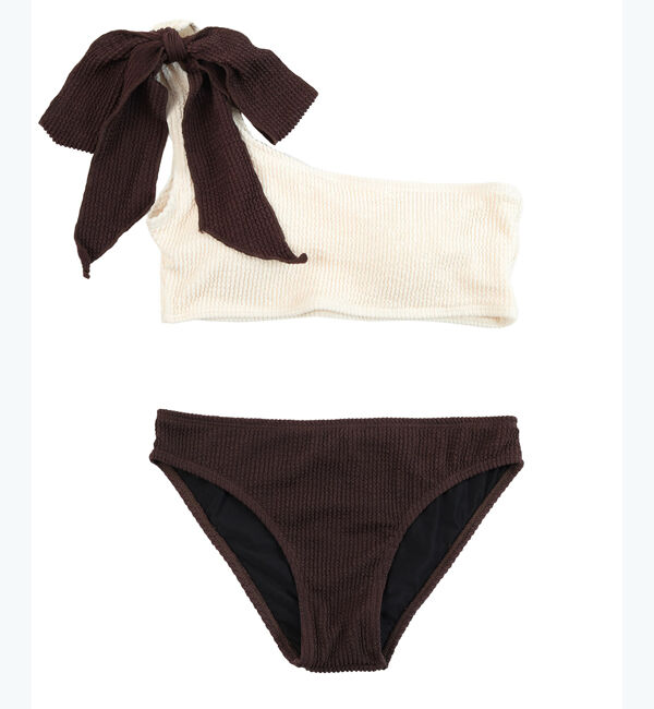 SEA DRESS「uneuneワンショルダーリボンビキニ/水着」|ビキニ|