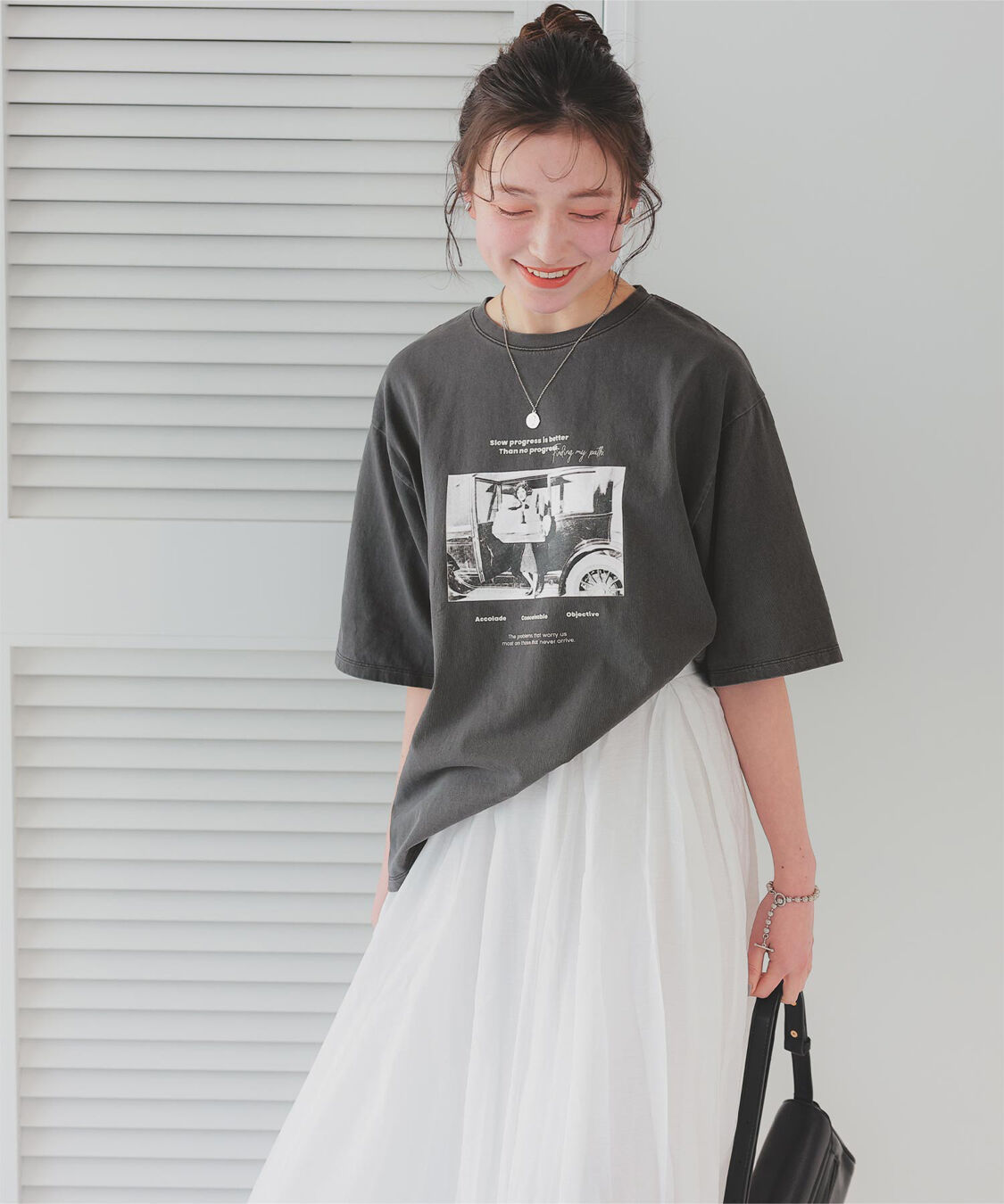 titivate「オーバーサイズピグメントフォトプリントTシャツ」|Tシャツ・カットソー|