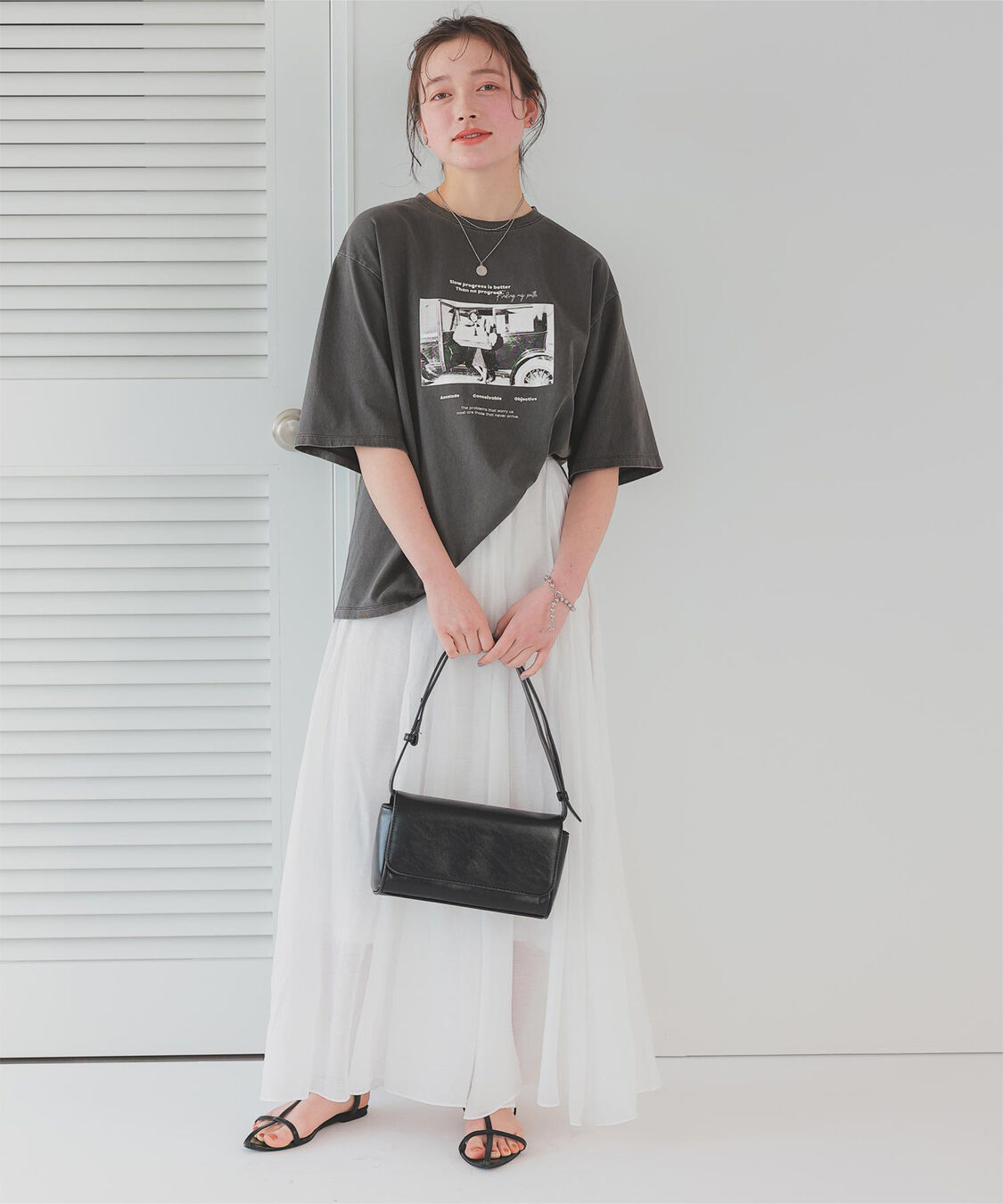 titivate「オーバーサイズピグメントフォトプリントTシャツ」|Tシャツ・カットソー|