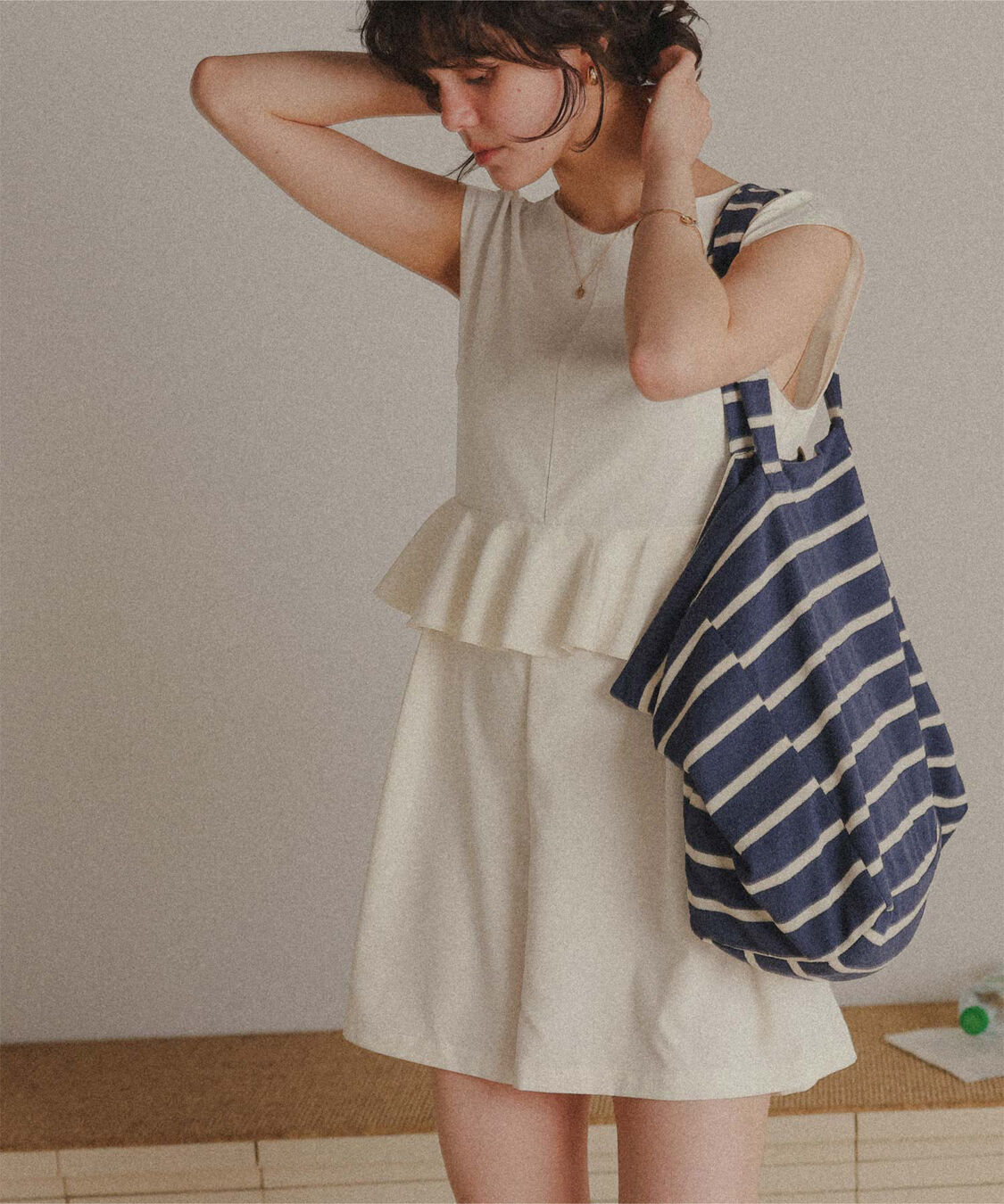 titivate「ペプラムフレアデザインオールインワン/ワンピース水着」|コンビネゾン|