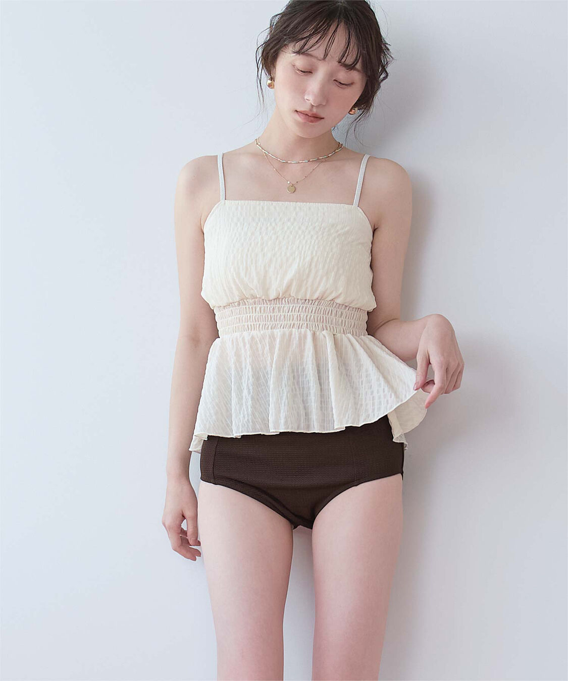 SEA DRESS「3点セット/ライトシャーリングトップス付ビキニ/水着」|ビキニ|