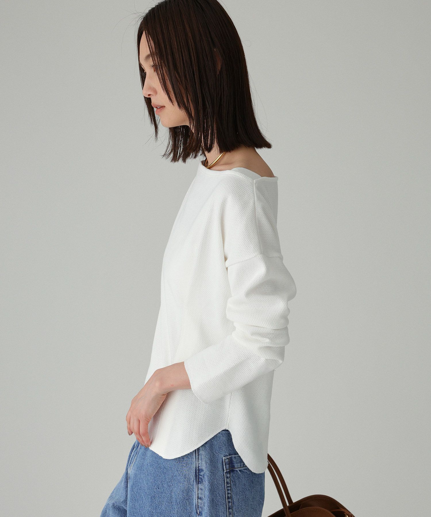 BABYLONE「コットンハニカムプルオーバー」|Tシャツ・カットソー|