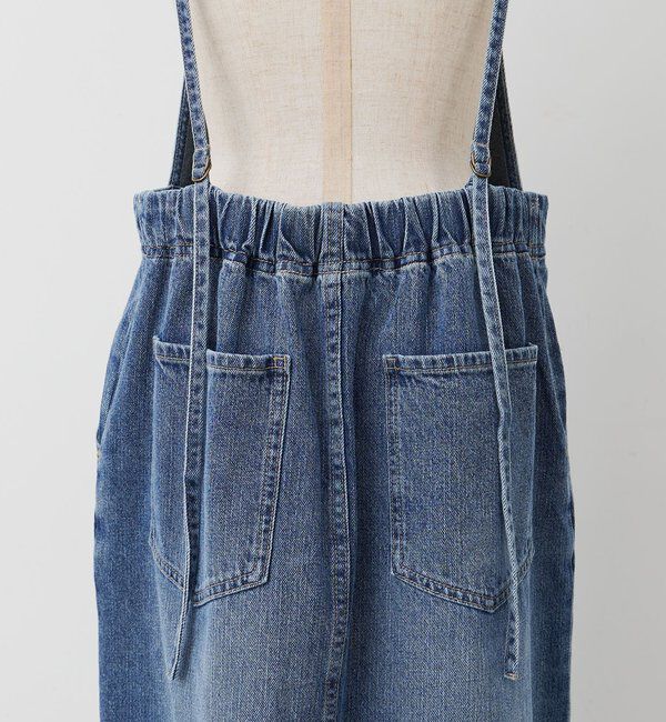  「綿麻デニムジャンパースカート」|ワンピース|