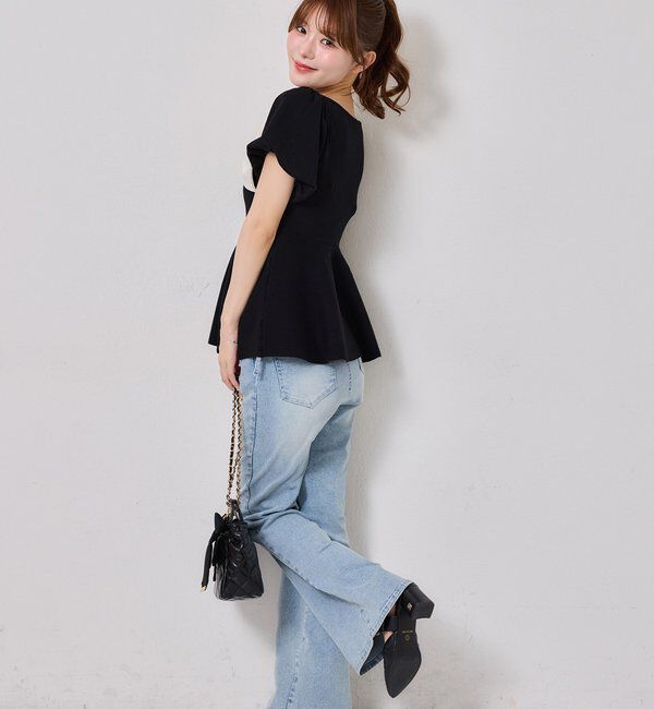  「リボンニットチュニック」|ニット・セーター|