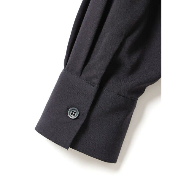 mizuiro ind「mizuiro ind T/Rバンドカラーロングシャツ」|シャツ・ブラウス|