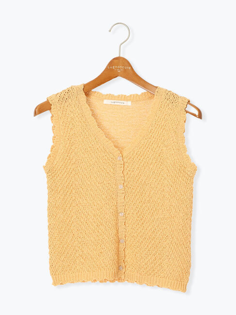 Lugnoncure「テープヤーンニットベスト《2025summer catalog item》」|ニット・セーター|