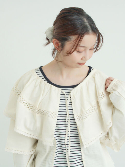 Samansa Mos2「レースボレロブラウス」|シャツ・ブラウス|