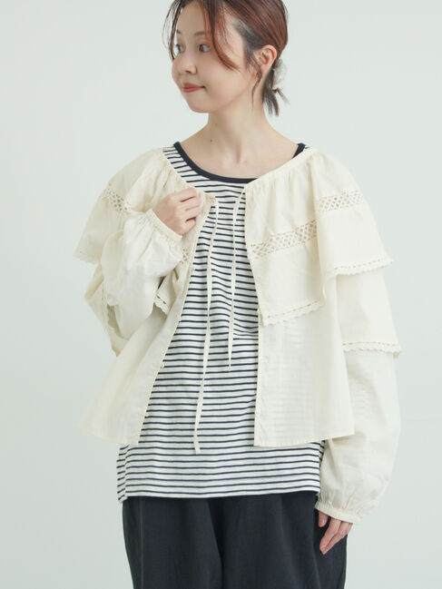 Samansa Mos2「レースボレロブラウス」|シャツ・ブラウス|