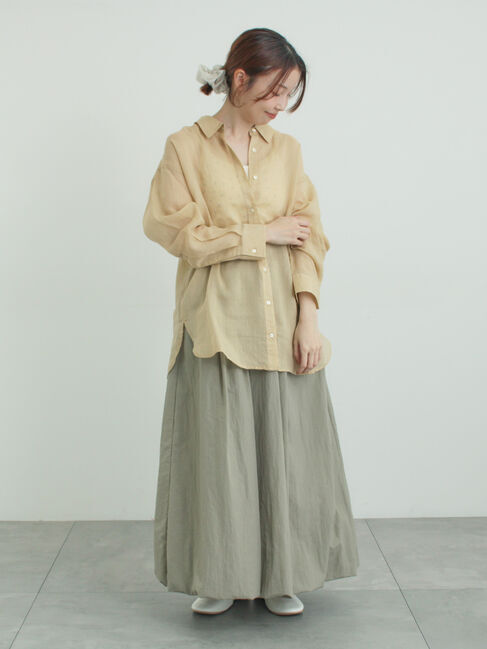 Samansa Mos2「シアーリネンシャツ」|シャツ・ブラウス|