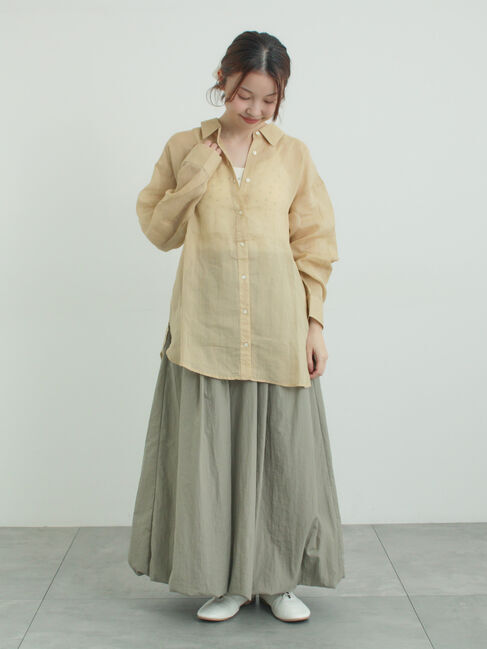 Samansa Mos2「シアーリネンシャツ」|シャツ・ブラウス|