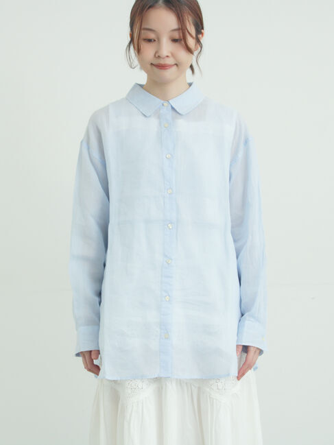 Samansa Mos2「シアーリネンシャツ」|シャツ・ブラウス|